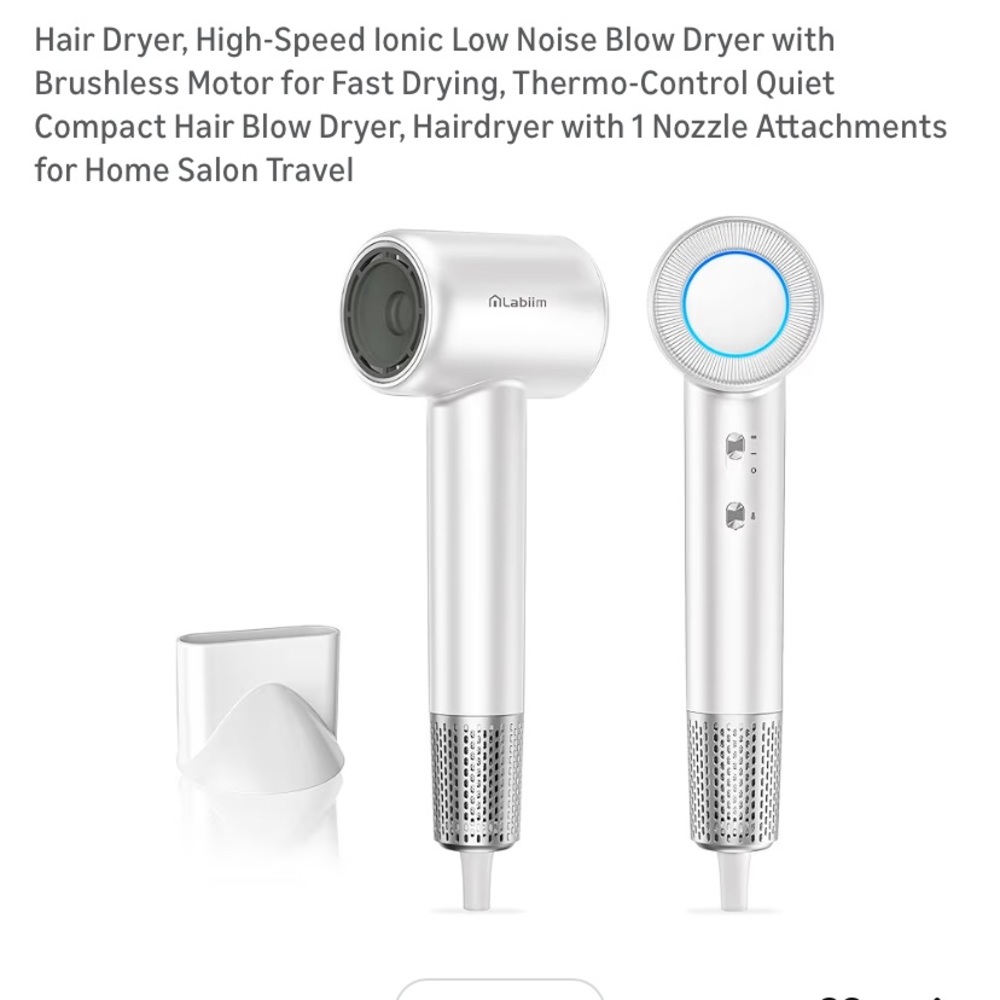 White Ionic Hair Dryer